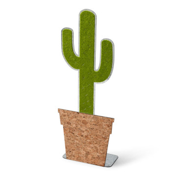 Cactus métal et liège 11,5 x 30 cm