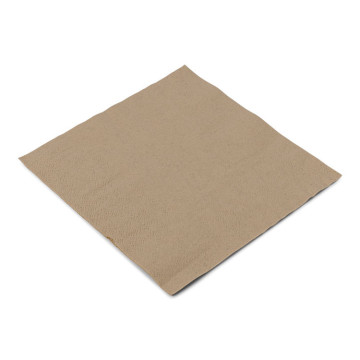 Lot de 20 serviettes jetables kraft en papier 3 plis 33 x 33 cm