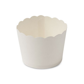 Lot de 25 cakes cup en carton blanc D 6 cm