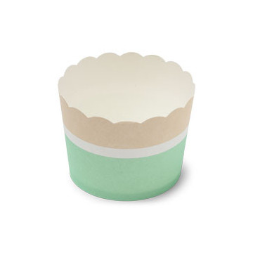 Lot de 25 cakes cup Menthe en carton D 6 cm