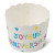 Lot de 25 cakes cup Joyeux anniversaire Tutti Frutti en carton D 6 cm