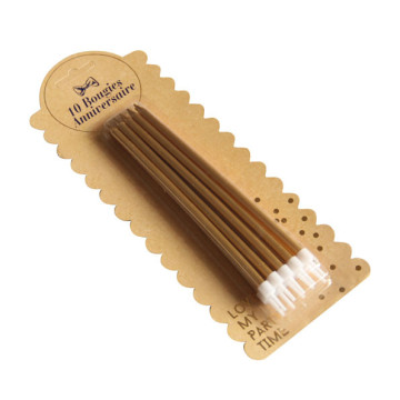 Lot de 10 Bougies géantes or 15 cm