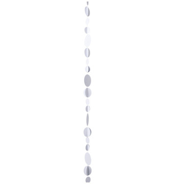 Guirlande cercle blanc en 3D 3,6 m
