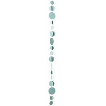 Guirlande cercle menthe en 3D 3,6 m