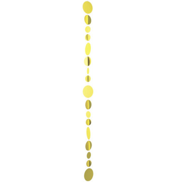Guirlande cercle jaune en 3D 3,6 m