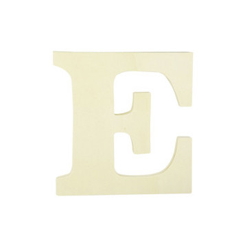 Lettre E en bois à décorer-12 cm