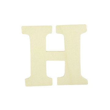 Lettre H en bois à décorer-12 cm