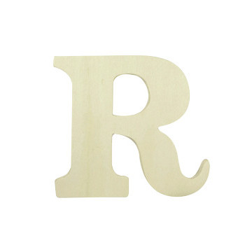 Lettre R en bois à décorer-12 cm