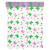 Chemin de table transparent papillons roses et verts28 cm x 5 m