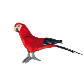 Perroquet multicolore à poser 28 cm