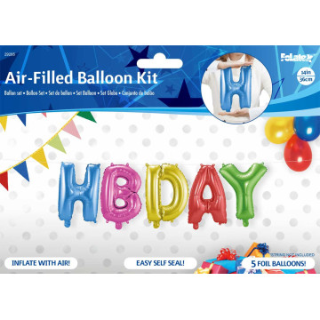 Kit Ballons HBDAY avec ficelle