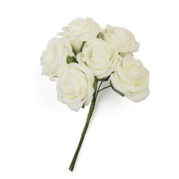 Bouquet de roses blanches 32 cm