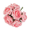 Bouquet de roses roses 20 cm