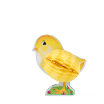 Poussin jaune en papier alvéolé 6,5 cm