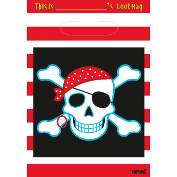 Lot de 8 sachets-cadeaux Pirate Party