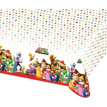 Nappe Super Mario en plastique 1,20 m x 1,80 m
