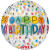 Ballon Happy Birthday Rainbow Clear Orbz 38 x 40 cm