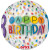 Ballon Happy Birthday 18 Rainbow Clear Orbz 38 x 40 cm