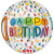 Ballon Happy Birthday 40 Rainbow Clear Orbz 38 x 40 cm