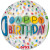 Ballon Happy Birthday 60 Rainbow Clear Orbz 38 x 40 cm