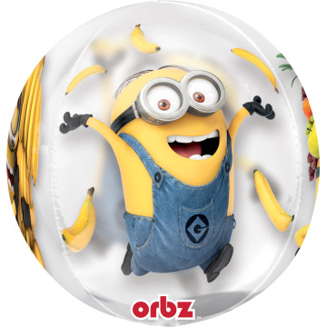 Ballon Minions Clear Orbz 38 x 40 cm