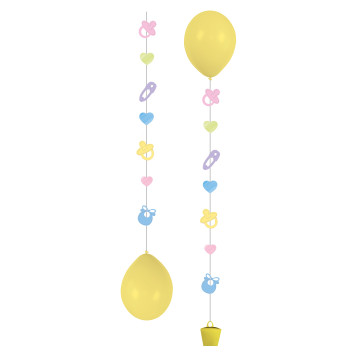 Lot de 3 Guirlandes Naissance pour ballon