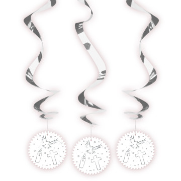 Lot de 3 suspensions spirales communion