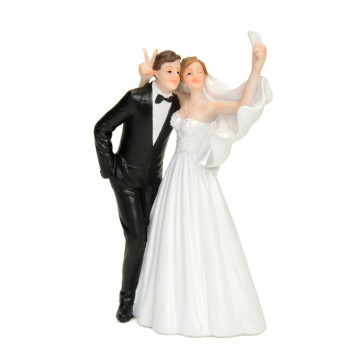 Figurine mariés selfie