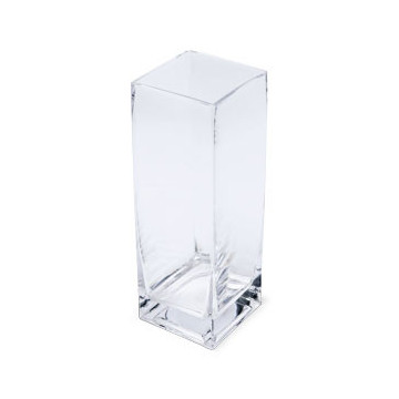 Vase carré en verre 8 x 8 x 23 cm