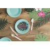 Lot de 6 Déco de table Aloha fuschia