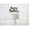 Déco Happy Birthday sur double pic 22,5 cm