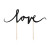 Déco Love noir sur double pic 17 cm