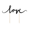 Déco Love noir sur double pic 17 cm