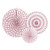 Lot de 3 rosettes décoratives rose pâle 40/32/23 cm Lot de 3 rosettes décoratives rose pâle 40/32/23 cm