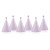 Lot de 6 chapeaux pointus roses avec pompon 10 cm Lot de 6 chapeaux pointus roses avec pompon 10 cm