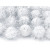 Lot de 20 boules pompon Oursin blanc 2 cm Lot de 20 boules pompon Oursin blanc 2 cm