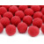 Lot de 20 boules pompon rouge 2 cm