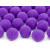 Lot de 20 boules pompon violet 2 cm