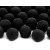 Lot de 20 boules pompon noir 2 cm