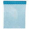 Chemin de table chevron organza bleu turquoise 28cm  x 5 m