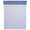 Chemin de table chevron organza bleu/argent 28cm  x 5 m