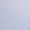 Chemin de table chevron organza bleu/argent 28cm  x 5 m