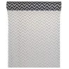 Chemin de table chevron organza noir/argent 28cm  x 5 m