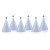 Lot de 6 chapeaux pointus bleus avec pompon 10 cm Lot de 6 chapeaux pointus bleus avec pompon 10 cm