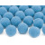 Lot de 20 boules pompon bleu ciel 2 cm