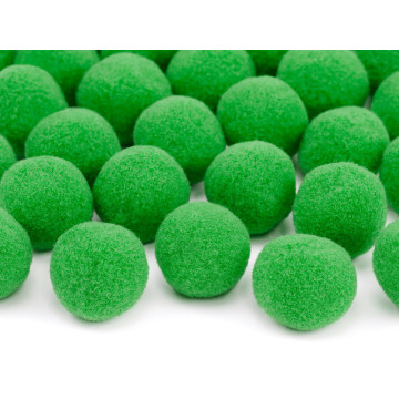 Lot de 20 boules pompon vert clair 2 cm