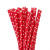 Lot de 20 pailles rouges pois blancs en carton Lot de 20 pailles rouges pois blancs en carton