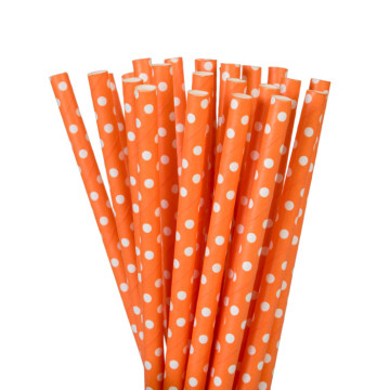 Lot de 20 pailles orange en carton