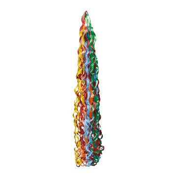 Pompon de rubans multicolores vifs pour ballon 15 x 86 cm