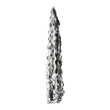 Pompon de rubans argent pour ballon 15 x 86 cm